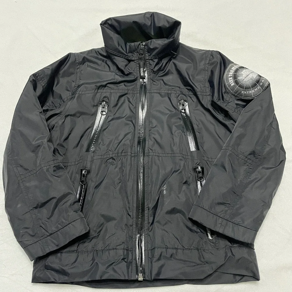 Hugo Boss Alex Thomson Boys Racing Extreme Sailing Jacket Windbreaker Hooded